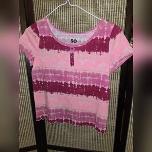 SO Pink Tie-Dye Tee